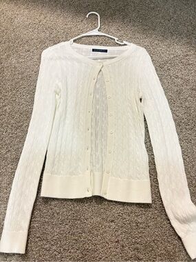 Brandy meville ivory knit cardigan